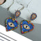 Fashion Sweet Heart Earrings For Women Luxury Colorful Eye Jewelry