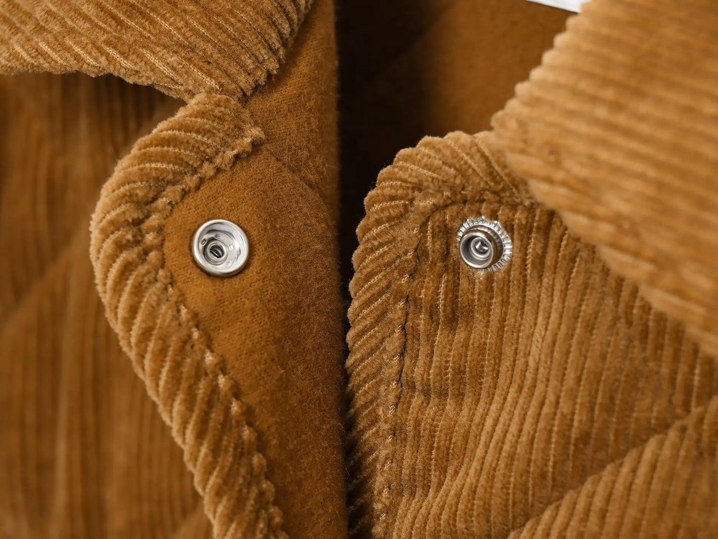 European and American style autumn and winter new diamond quilted thin cotton corduroy jacket