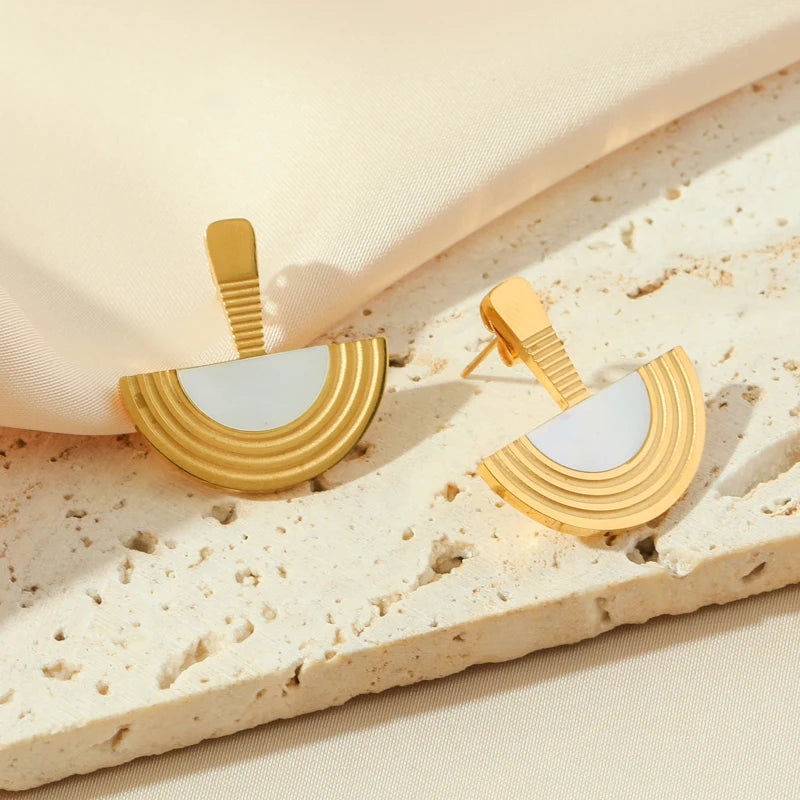 Gold Plated Waterproof Earnings For Women