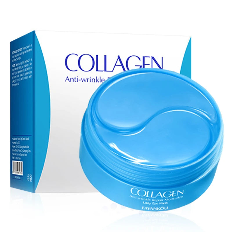 60pcs/box Crystal Collagen Eye Mask Anti Dark Circles Remove Eye Bags Firming Moisturizing