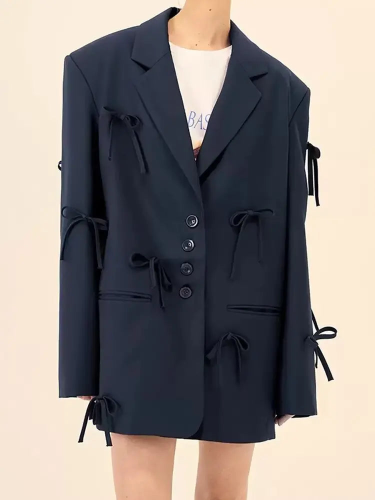 Versatile Suit Jacket style autumn new bow-decorated temperament