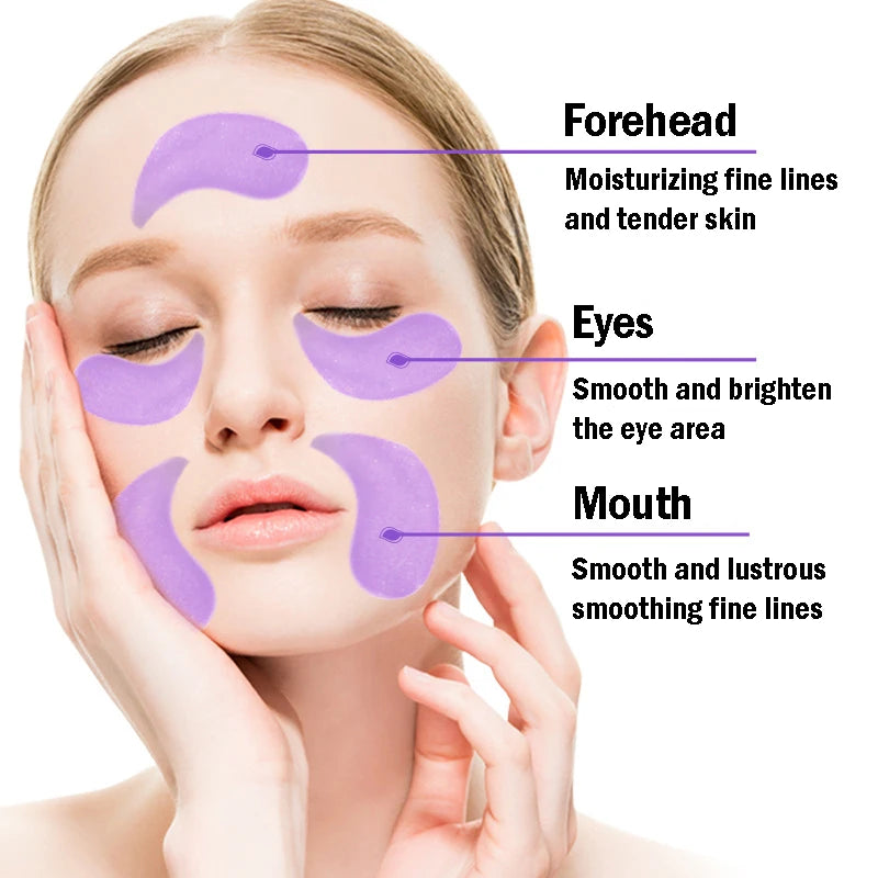 60pcs/box Grape Crystal Collagen Eye Mask Anti Dark Circles Eye Bags Moisturizing Anti-aging Eye Patches Eyes Skin Care Products