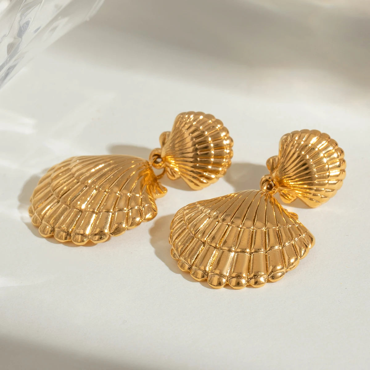 Stainless Waterproof Shell Collection Earrings