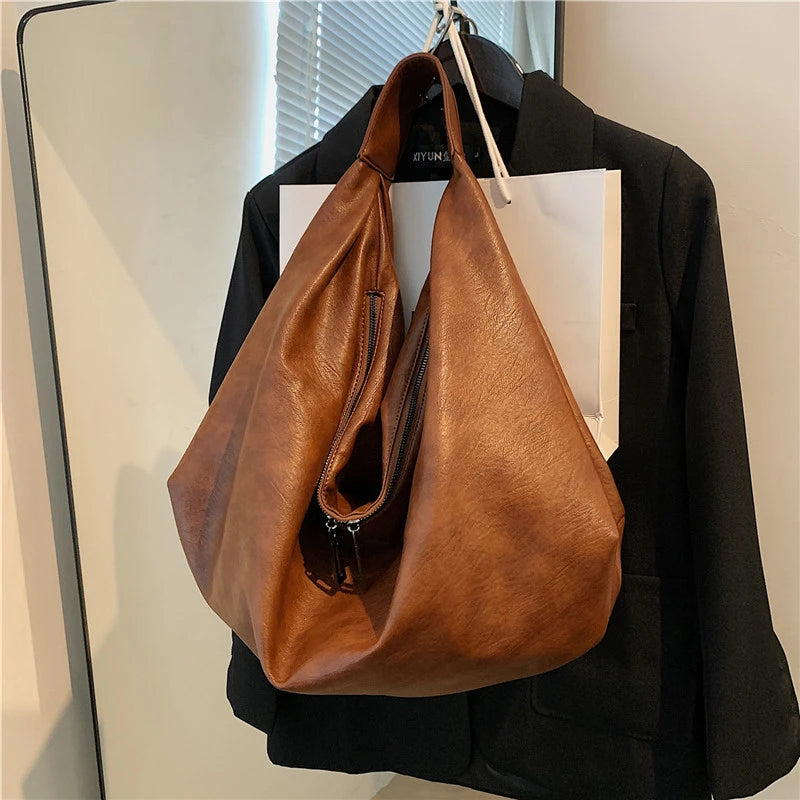 Big Black Shoulder Bags for Women Quality Soft Crossbody Handbag