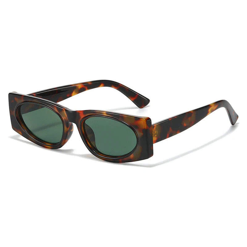 Small Fashion Square Sunglasses Women Brand Designer Leopard Blue Shades UV400 Sun Glasses Female Trending Men Eyewear