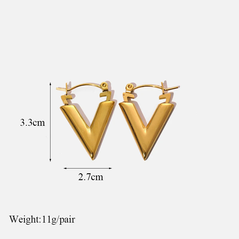 Gold Plated Waterproof Earnings For Women