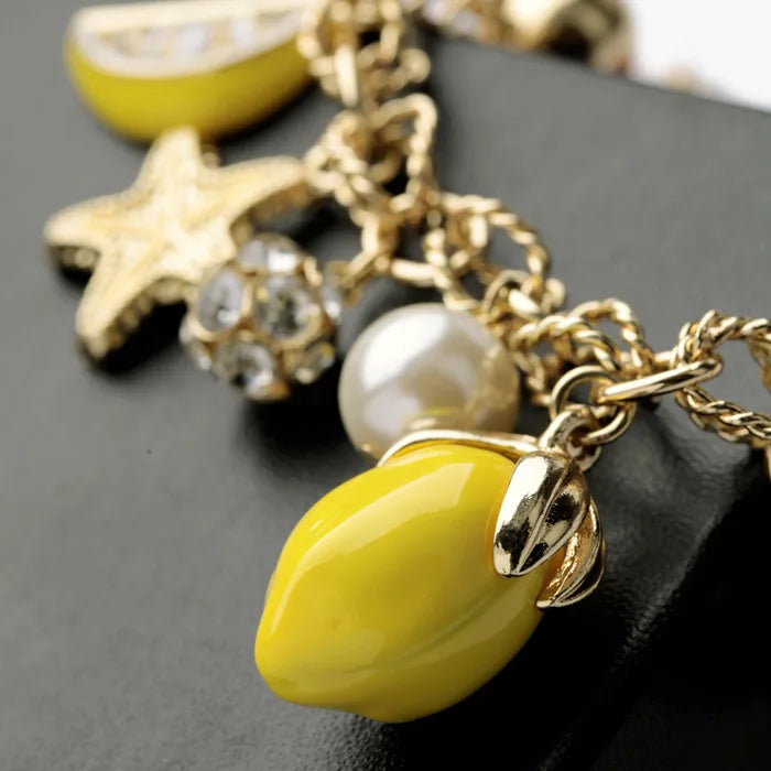 New Arrival Starfish Pendant Lemon Fruit women's bracelet