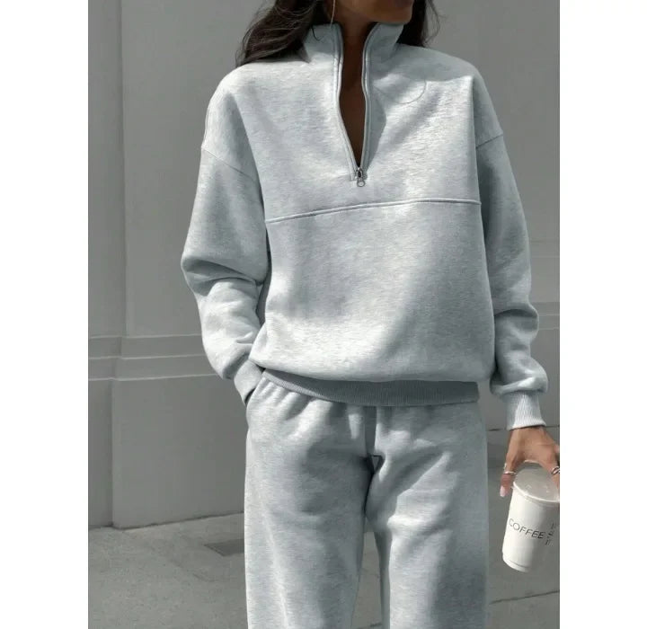 Casual Two Piece Set Woman New Sweatshirt and Pants Suit for Female Streetwear Autumn and Winter