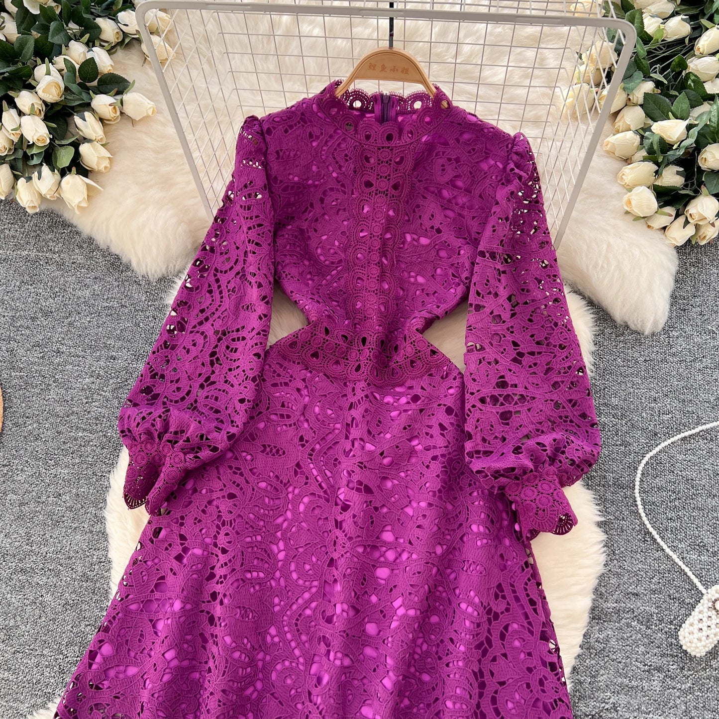 Elegant Long Lantern Sleeves Chic Dresses Fashion