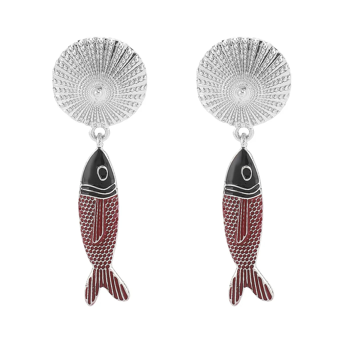 Fish Pendant Earrings Luxury Style