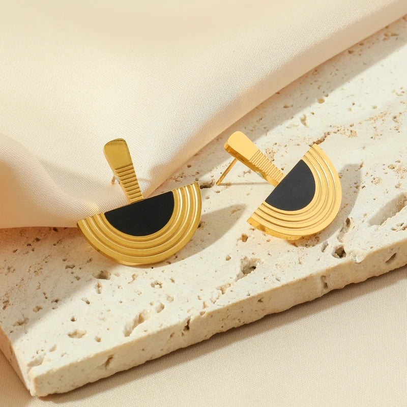 Gold Plated Waterproof Earnings For Women