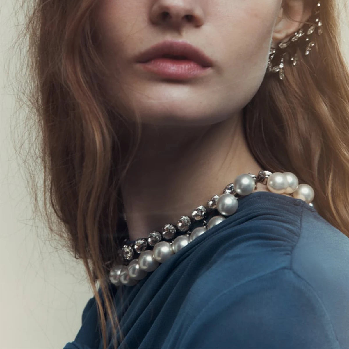 Pearl Rhinestone Necklace for Women Luxury Jewelry