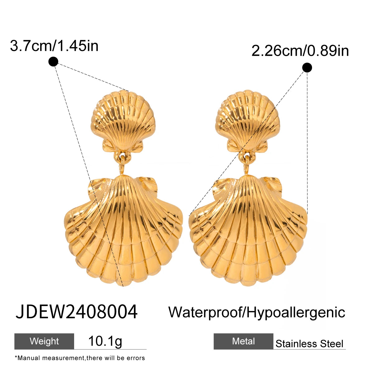 Stainless Waterproof Shell Collection Earrings