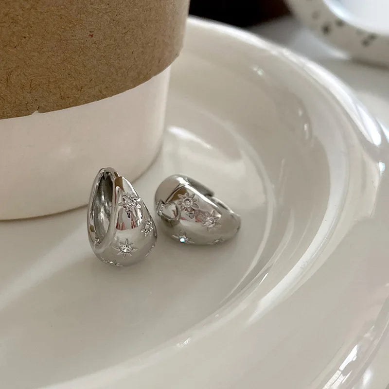 Stainless Steel Smooth Earrings for Women