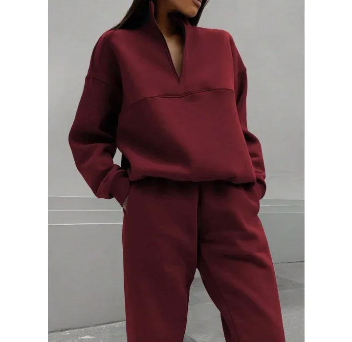 Casual Two Piece Set Woman New Sweatshirt and Pants Suit for Female Streetwear Autumn and Winter