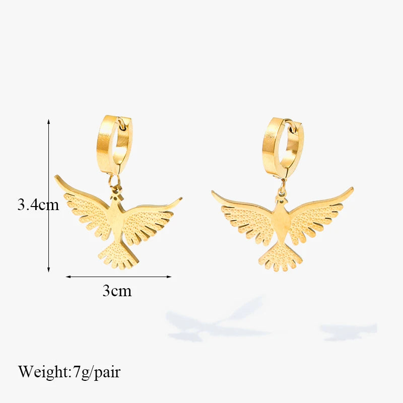 Gold Plated Waterproof Earnings For Women