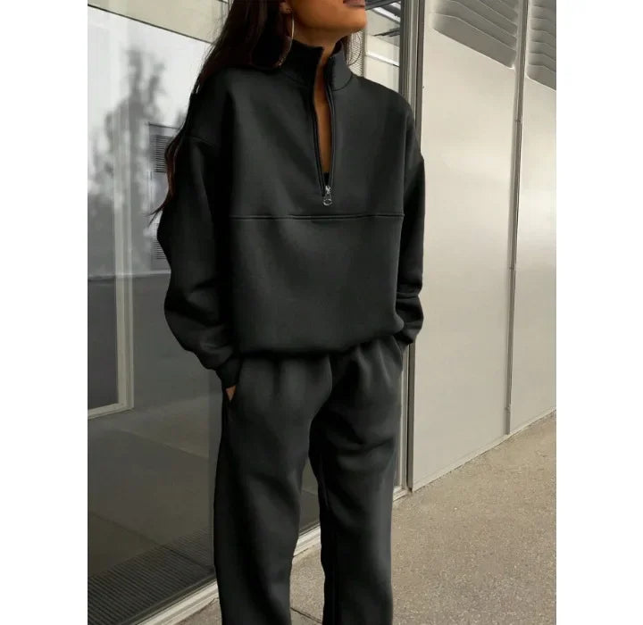 Casual Two Piece Set Woman New Sweatshirt and Pants Suit for Female Streetwear Autumn and Winter