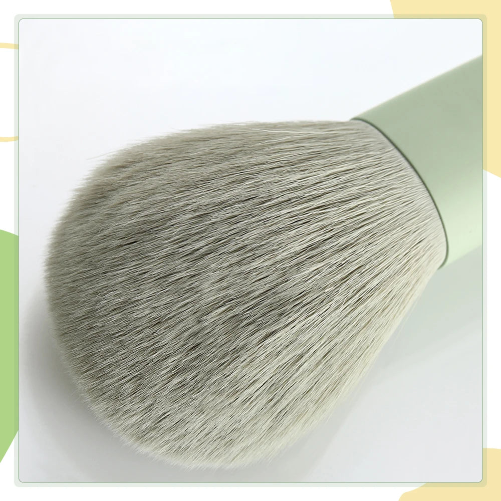 Set Green Makeup Brushes 11Pcs