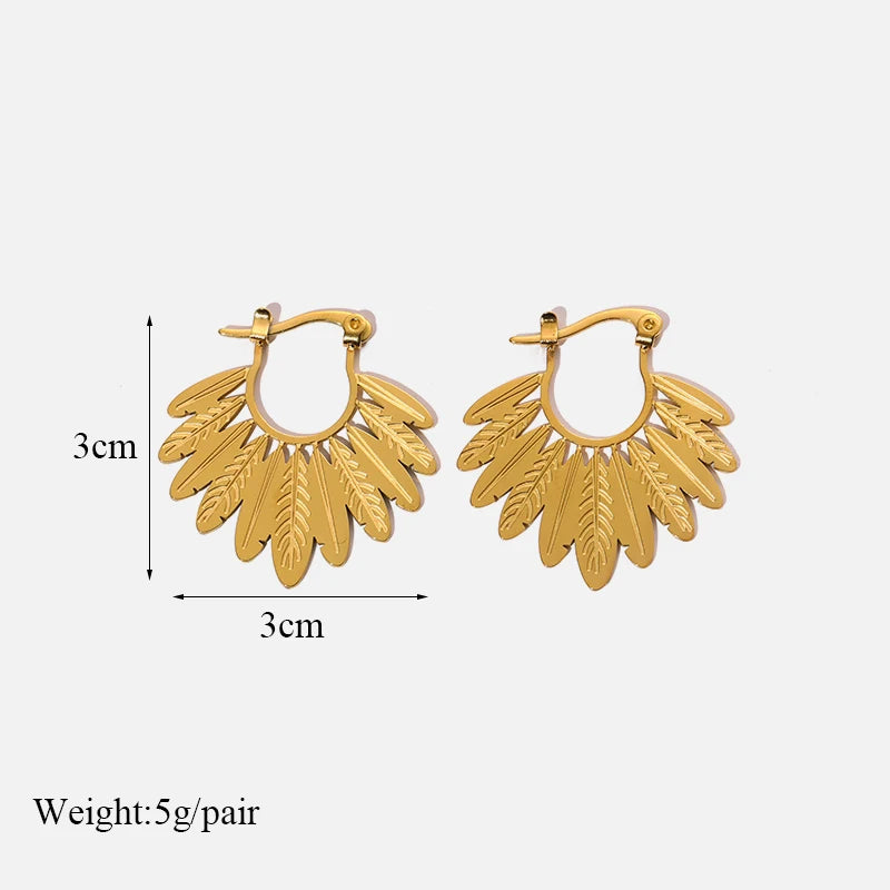 Gold Plated Waterproof Earnings For Women