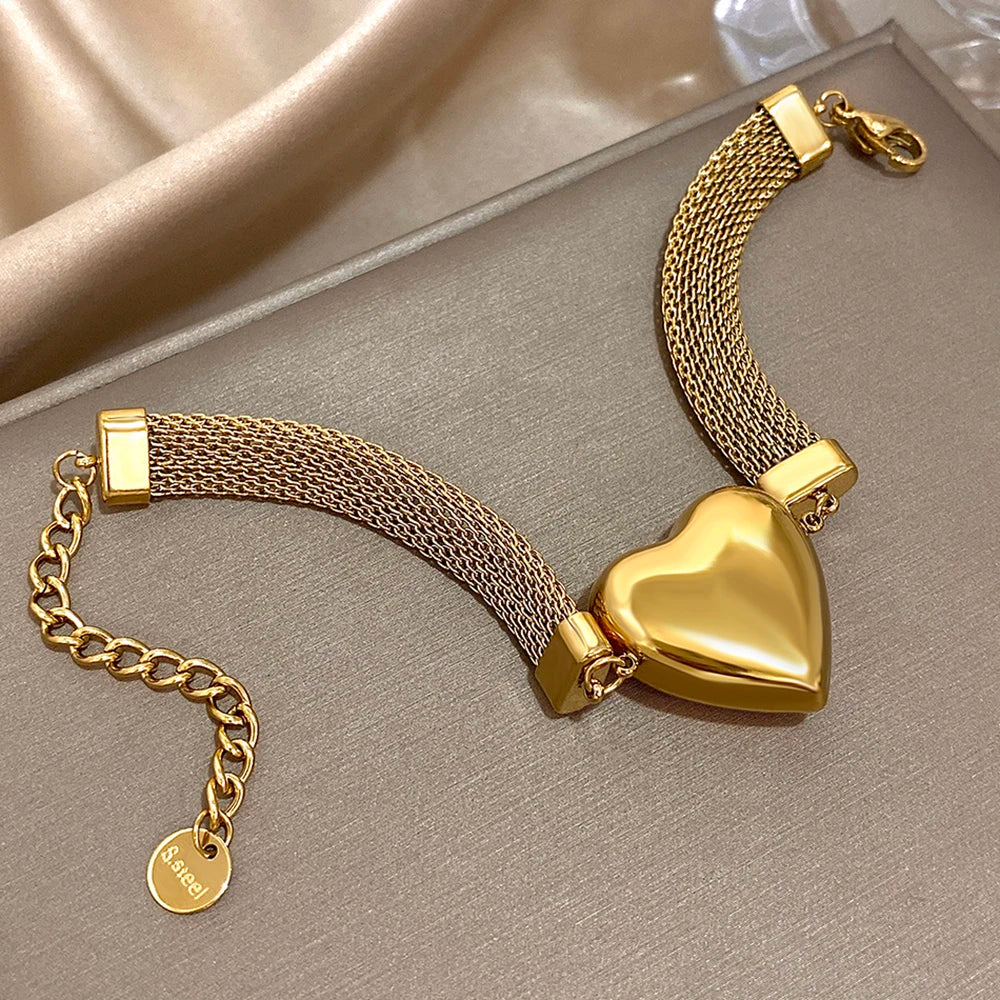Heart Pendant Bracelet for Women