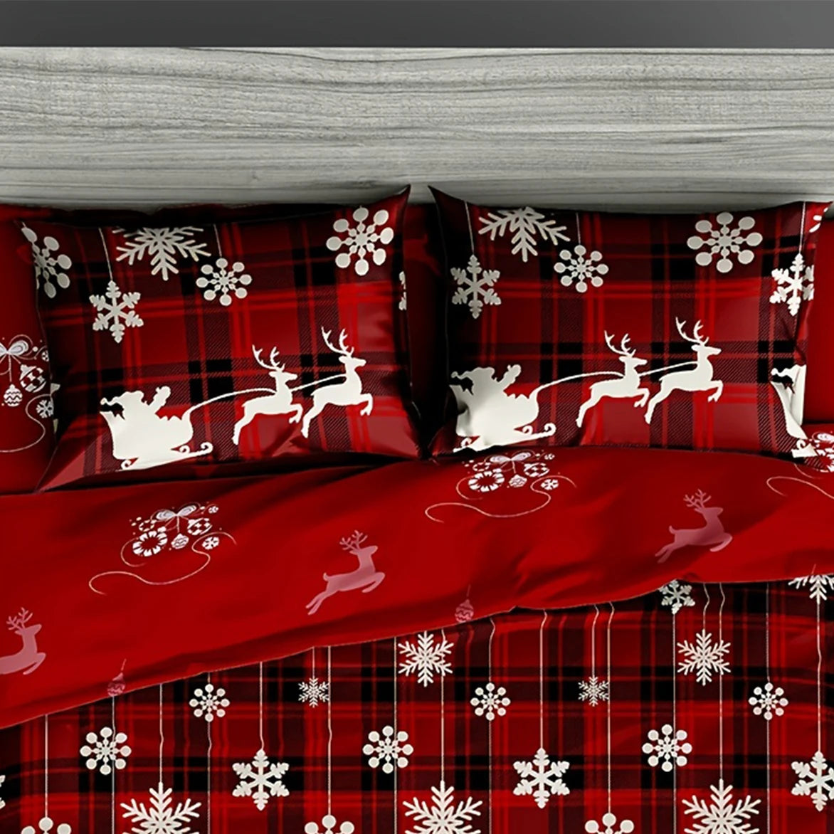 3-Piece Christmas-Themed Duvet Cover Set - Soft,Breathable and Hypoallergenic