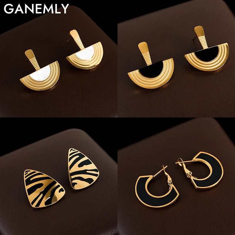 Gold Plated Waterproof Earnings For Women