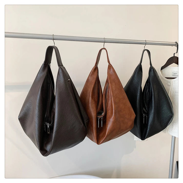 Big Black Shoulder Bags for Women Quality Soft Crossbody Handbag