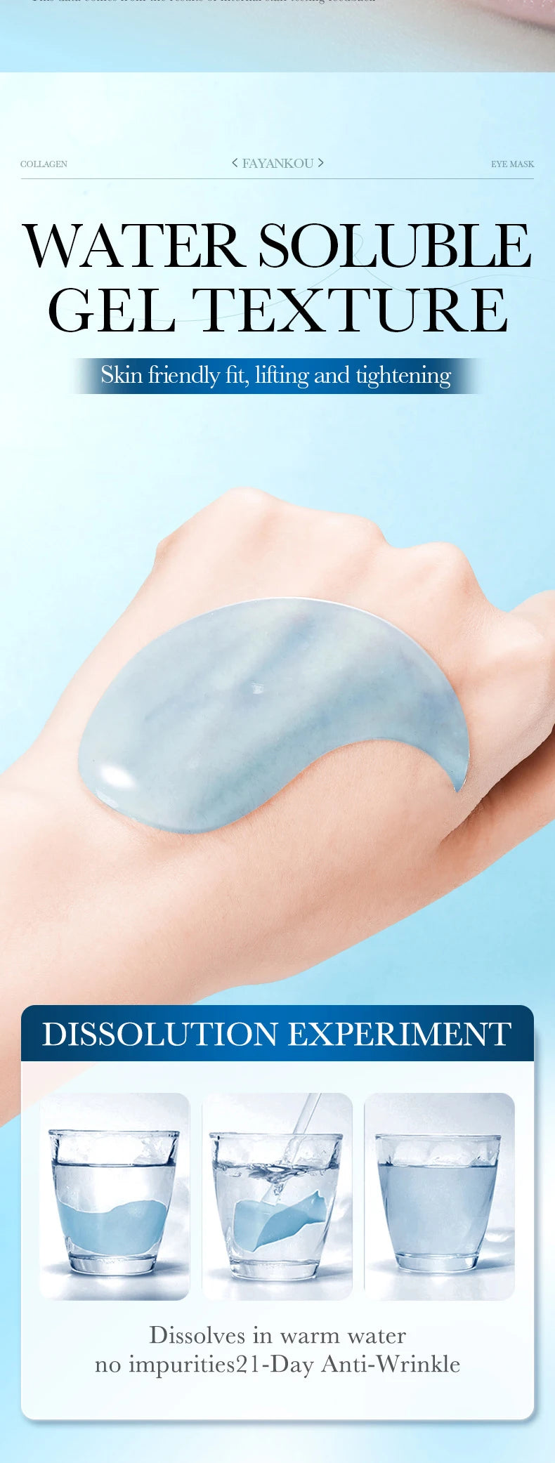 60pcs/box Crystal Collagen Eye Mask Anti Dark Circles Remove Eye Bags Firming Moisturizing