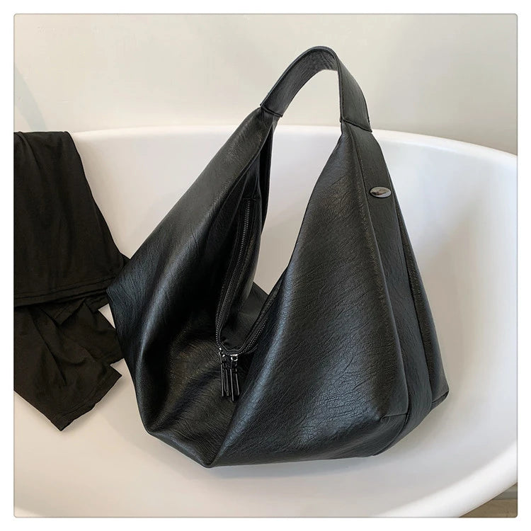 Big Black Shoulder Bags for Women Quality Soft Crossbody Handbag