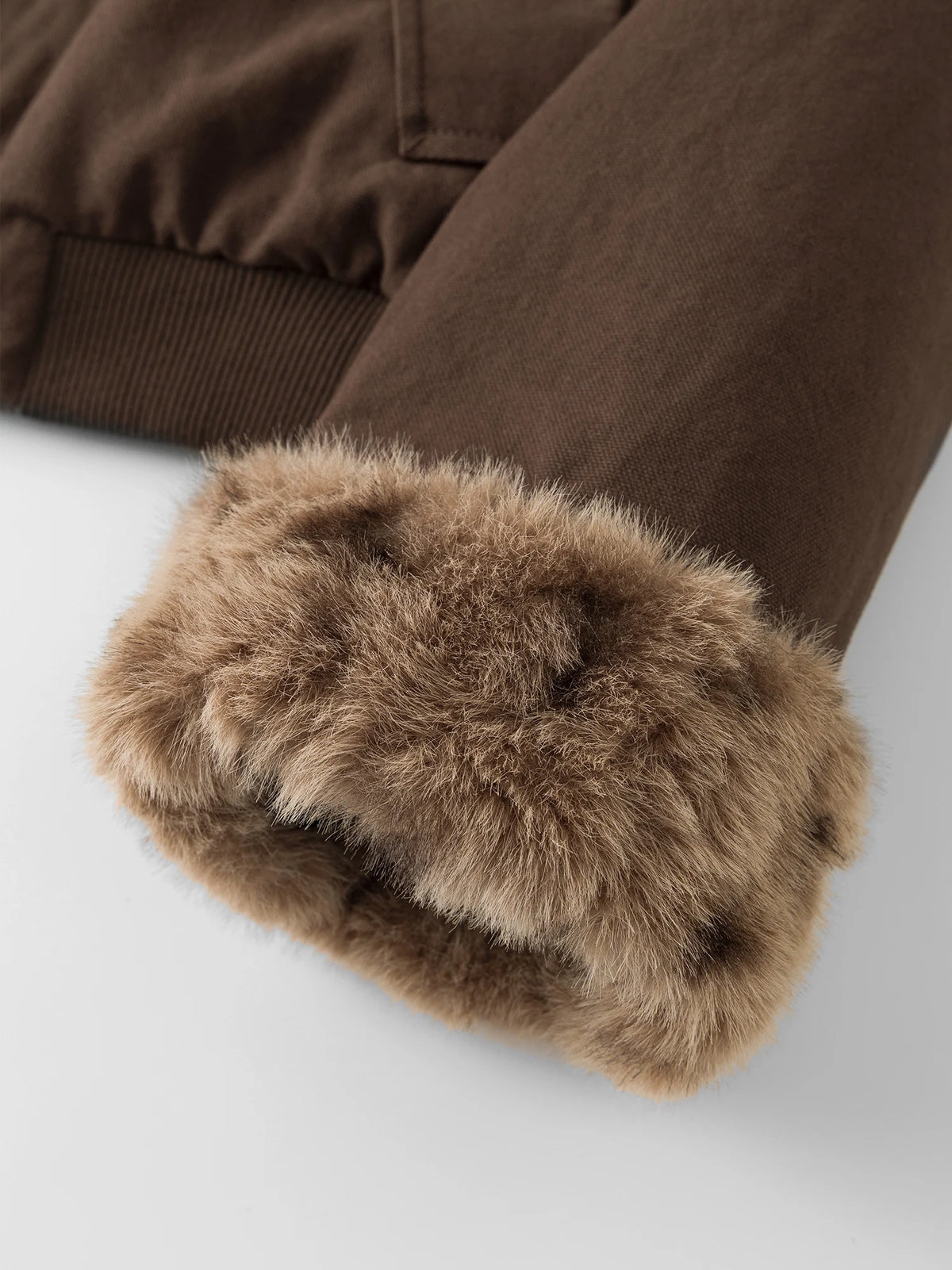 Winter Women Detachable Faux Fur Collar Short Utility Jacket