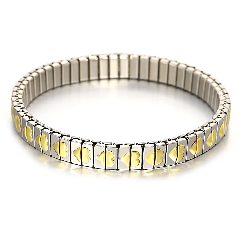Gold palted Stainless Elastic Bracelet
