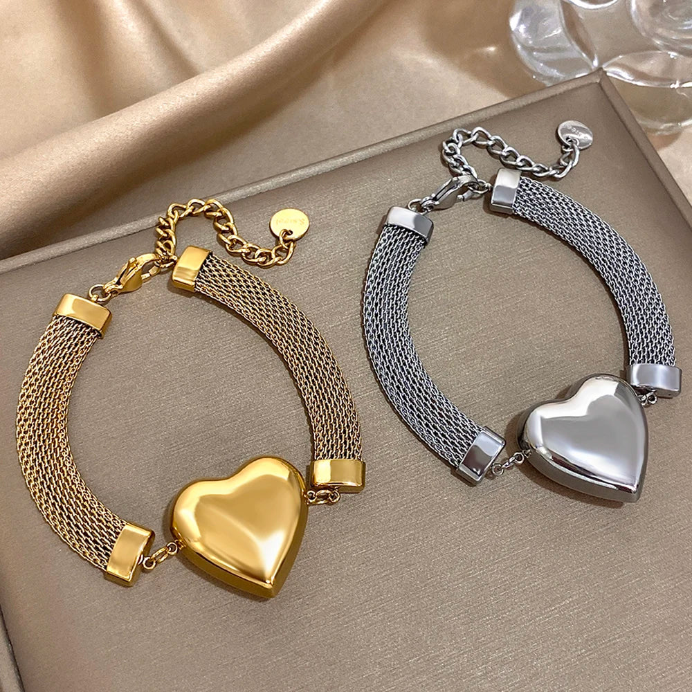 Heart Pendant Bracelet for Women