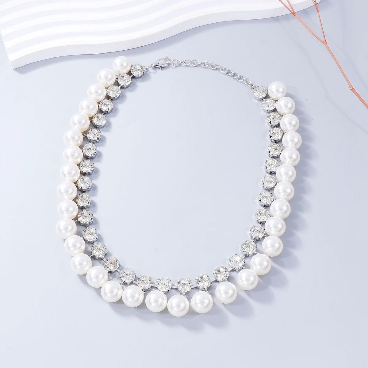 Pearl Rhinestone Necklace for Women Luxury Jewelry
