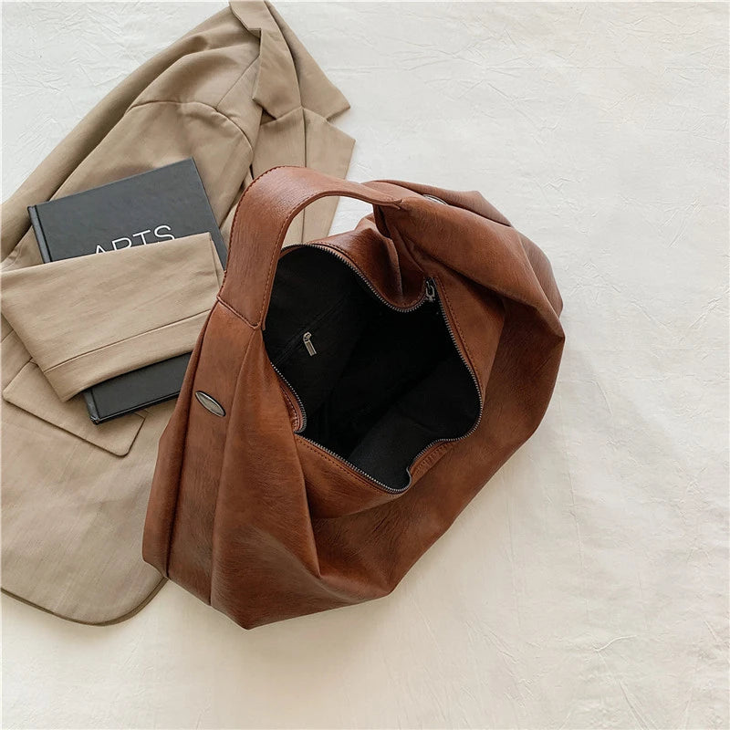 Big Black Shoulder Bags for Women Quality Soft Crossbody Handbag
