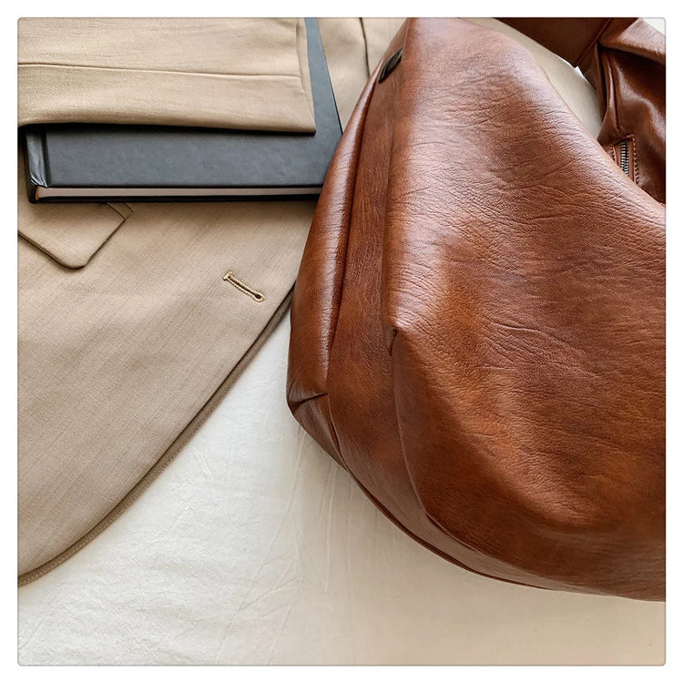 Big Black Shoulder Bags for Women Quality Soft Crossbody Handbag