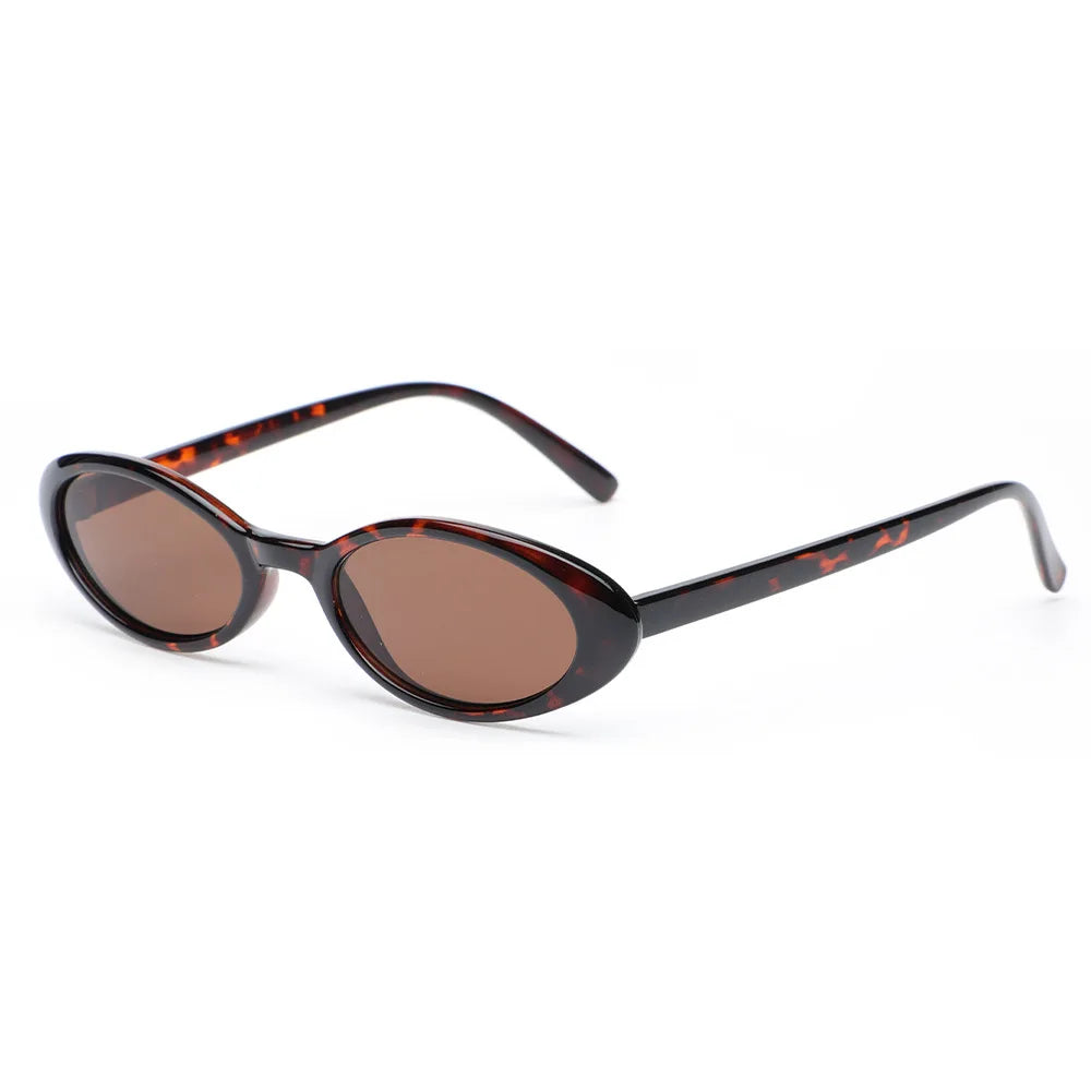 1/2PCS New Sexy Women's Sunglasses Small Oval Sunglasses Fashion Leopard Brown Sun Glasses