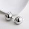 Fashion Hollow Ball Shape Round Chunky Hoop Earrings for Women Imitation Pearl Beads Small Ear Buckle Simple Jewelry Gift