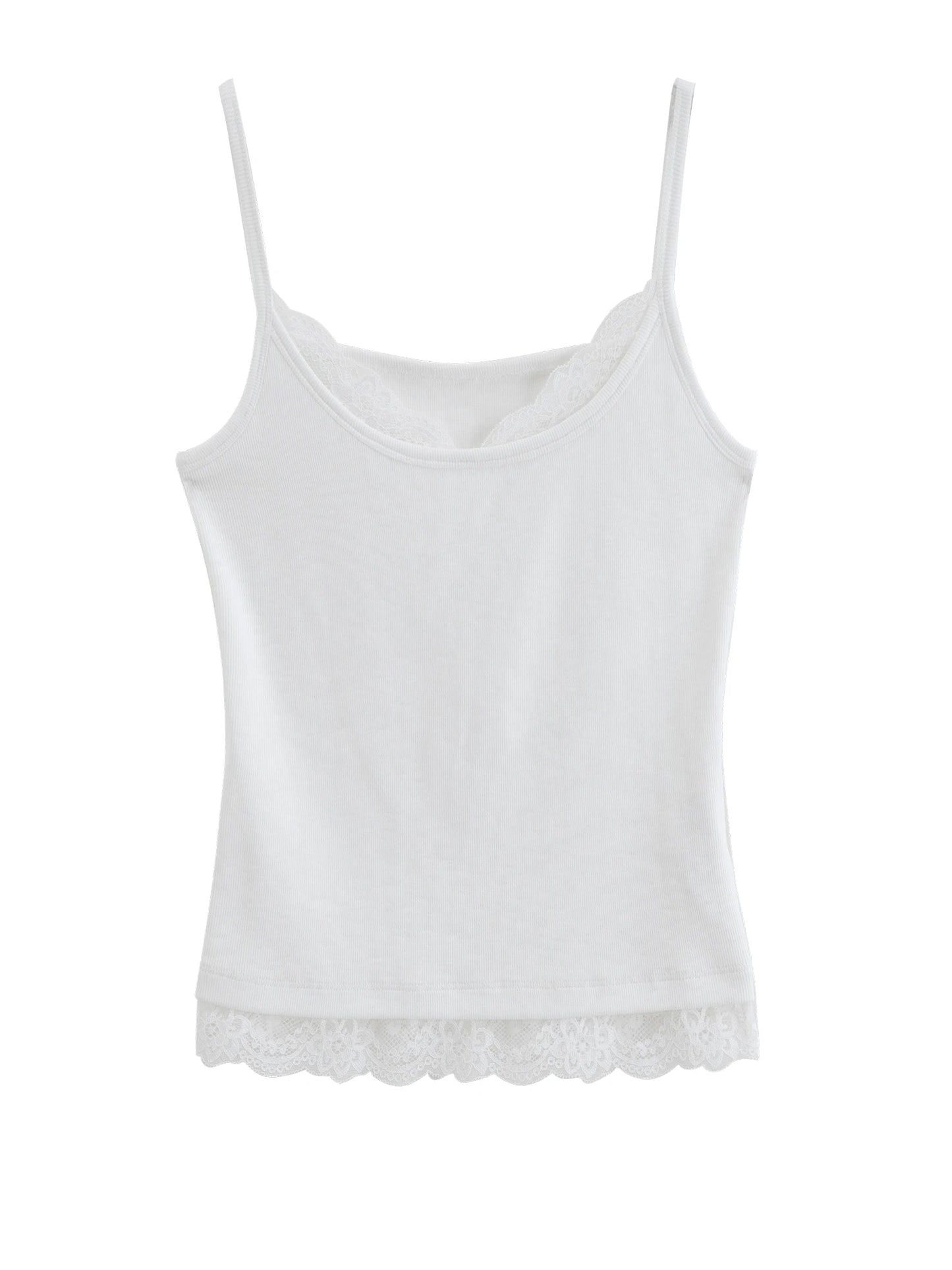New Arrival:Elegant Stylish Fine Ribbed Slim-Fit Lace Trim Strapless Layering Top Base Layer Women