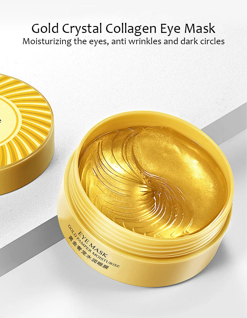60pcs/box Collagen Eye Mask Moisturizing Firming Anti Dark Circles Eyes Care Gel Masks Eyepatch Beauty