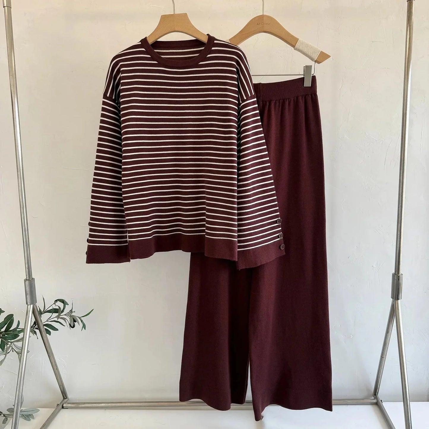 Elegant Two-Piece Set Women's Fashionable Autumn Winter