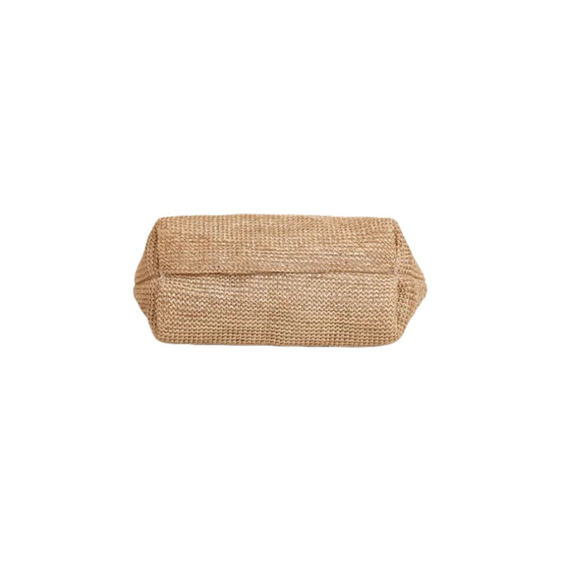 Casual Knitted Trapezoidal Bag Handmade Straw