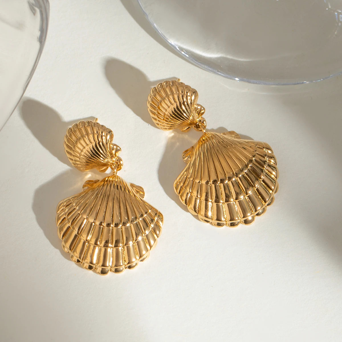 Stainless Waterproof Shell Collection Earrings