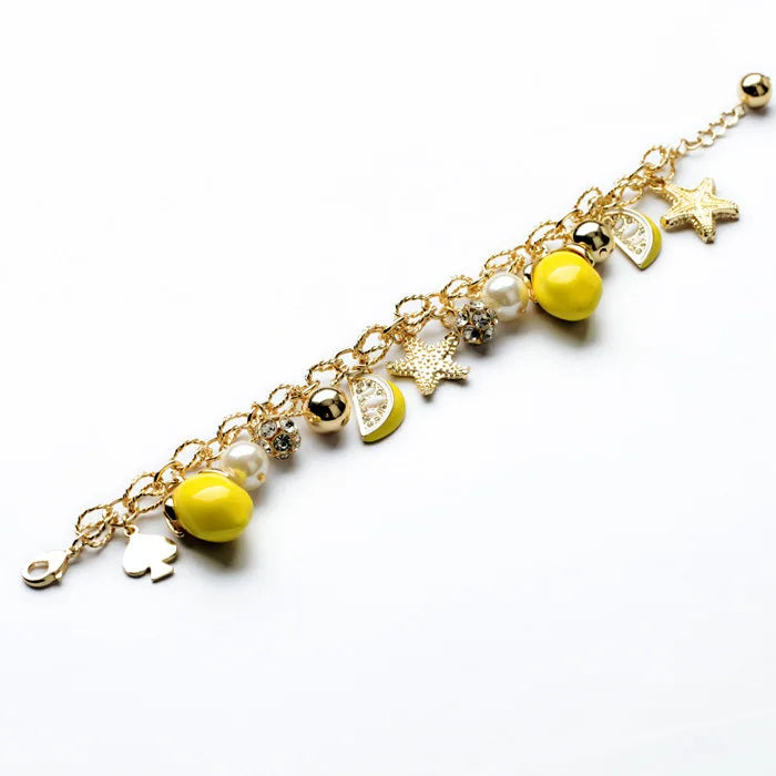 New Arrival Starfish Pendant Lemon Fruit women's bracelet