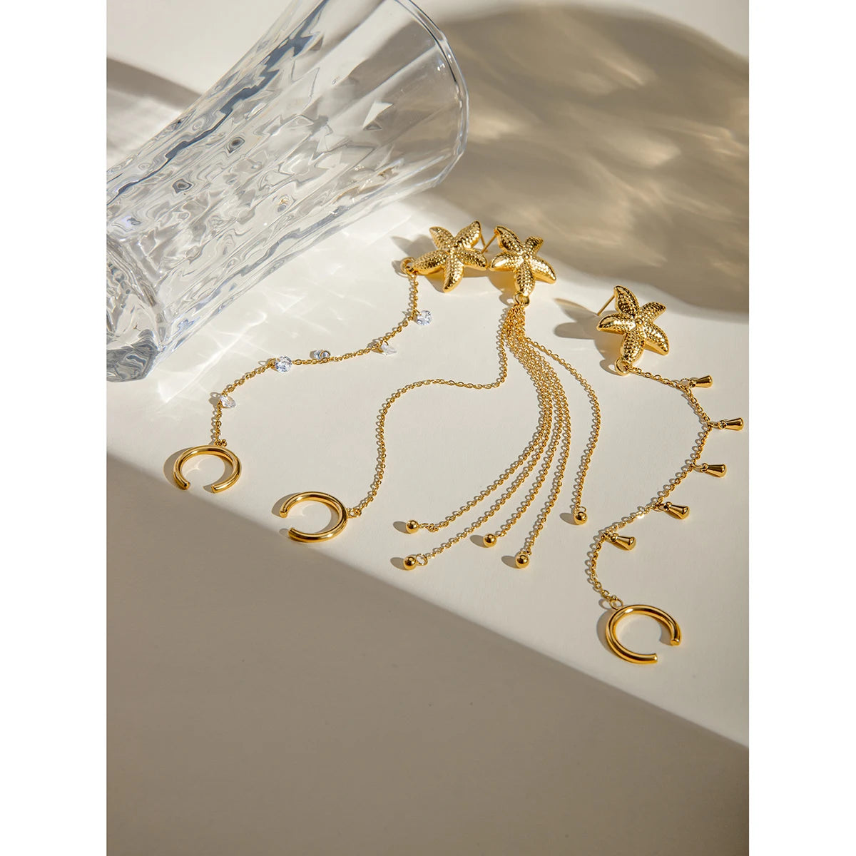 Gold Plated Stainless SteelStarfish earrings
