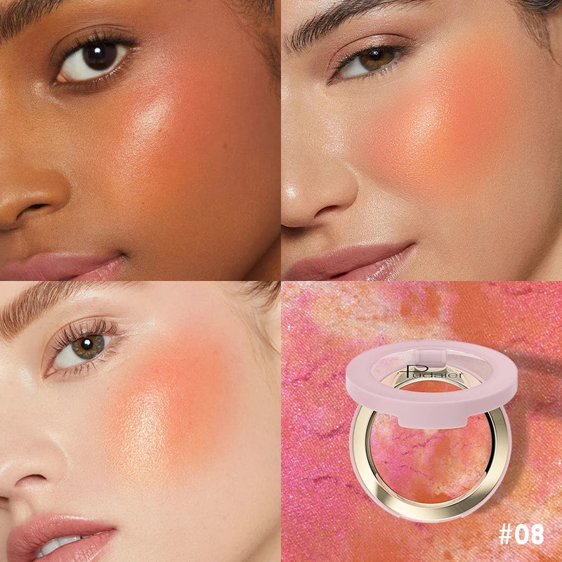 Pearly Powder Blush Highlighter Long-lasting