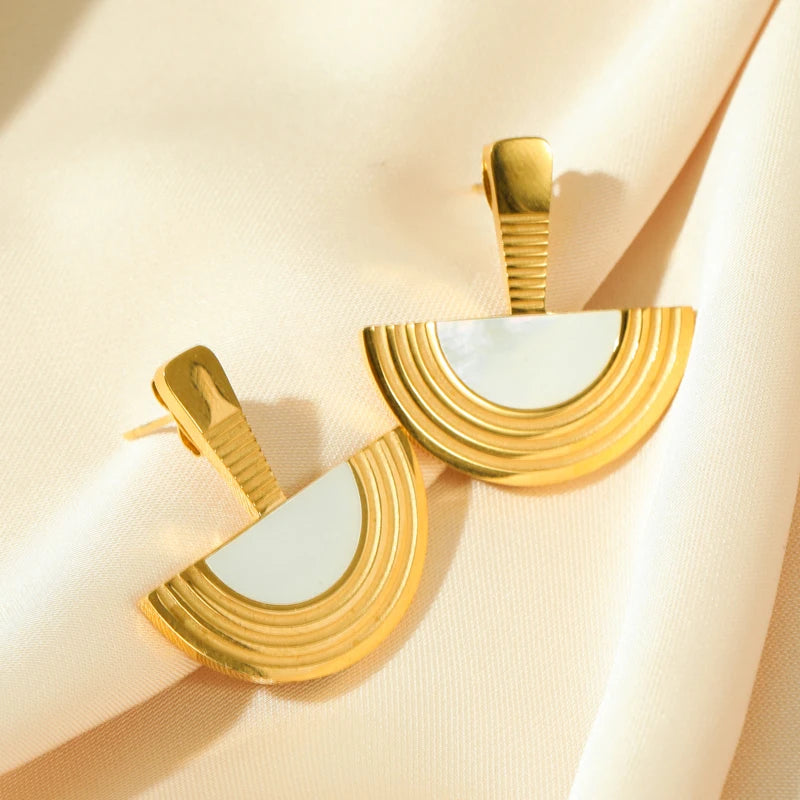 Gold Plated Waterproof Earnings For Women