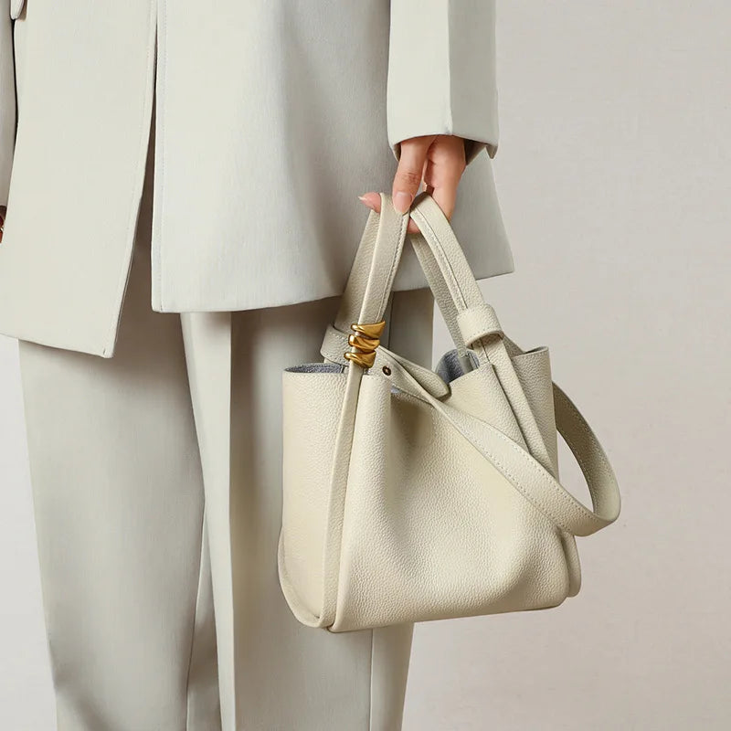 Bucket Bag for Women Small Tote Bag Drawstring Top Handle Handbag