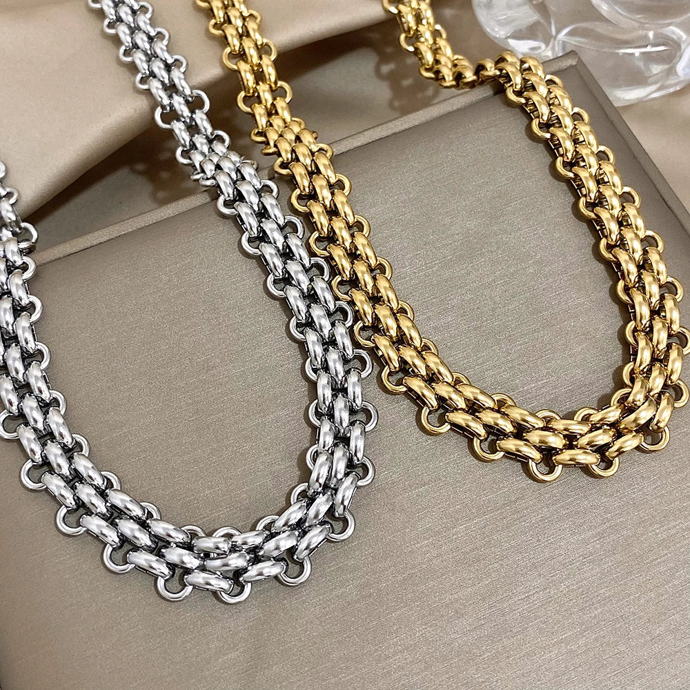1pc Punk Gold Plated Steel Bracelets for Women Jewelry