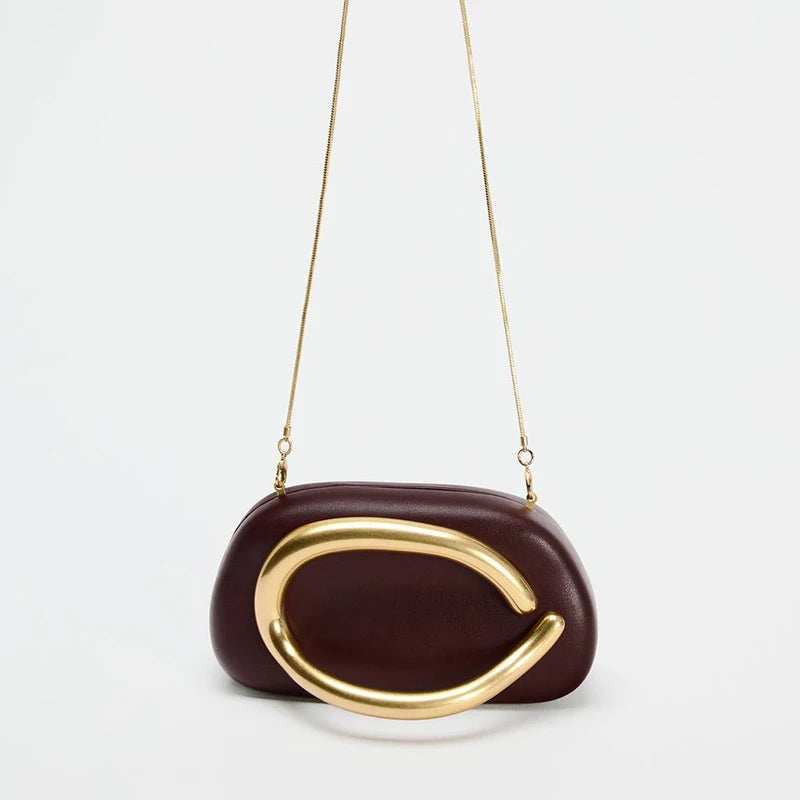 Fashion Bag Metal Details Crossbody Luxury Handbags Women's Ladies