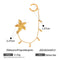 Gold Plated Stainless SteelStarfish earrings
